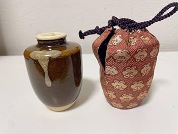 Amazon.co.jp: 中村陶六造 茶入 正絹仕覆付 茶事 茶道具
